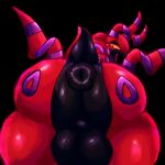 1:1 2026 antennae_(anatomy) anthro anus arthropod balls big_anus big_balls big_butt black_background blush blush_lines butt butt_focus butt_markings centipede colored colored_line_art digital_drawing_(artwork) digital_media_(artwork) felipotyphlosion generation_5_pokemon genitals glistening glistening_anus glistening_balls glistening_butt glistening_genitalia hi_res male markings myriapod nintendo pokemon pokemon_(species) puffy_anus purple_markings raised_tail rear_view red_background remake scolipede simple_background solo tail thick_thighs yellow_sclera