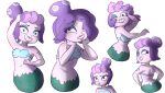  absurd_res alpha_channel breasts cala_maria cuphead_(game) female hi_res humanoid looking_at_viewer marine merfolk multiple_poses namygaga pose simple_background solo transparent_background 