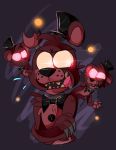  2018 absurd_res animatronic bear digital_media_(artwork) five_nights_at_freddy&#039;s five_nights_at_freddy&#039;s_4 freddles glowing glowing_eyes group hat hi_res machine mammal nightmare_freddy_(fnaf) robot sideshow-spottus simple_background top_hat video_games 