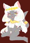 :o accessory anthro black_body black_fur bracelet brown_egyptian_cat_ear_loli clothing egyptian egyptian_clothing egyptian_headdress female fur gold_(metal) gold_bracelet gold_jewelry hair hi_res jewelry kemono open_mouth rainyandmisty solo usekh white_hair