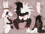 4:3 albino anal anal_penetration anthro bdsm birdybun bodily_fluids bondage bound caracal caracal_(genus) cum cum_drip cum_in_ass cum_inside demon dominant dominant_male dripping duo english_text felid feline frottage genital_fluids growling hair hi_res hyena male male/male mammal penetration penile penises_touching piercing pulling_hair religious_themes roleplay rope rough_sex sex size_difference taming teasing text touching_hair