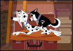 101_dalmatian_street 101_dalmatians animal_genitalia animal_penis animal_vulva balls black_border border canid canine canine_genitalia canine_penis canine_vulva canis collar dalmatian delilah_(101_dalmatians) disney domestic_dog duo erection female female_penetrated feral feral_on_feral feral_penetrated feral_penetrating feral_penetrating_feral fur genitals hansel_(101_dalmatians) hi_res husky intraspecies kaion knot knotted_penis larger_female male male/female male_penetrating male_penetrating_female mammal markings nordic_sled_dog penetration penile penile_penetration penis sex size_difference smaller_male spitz spots tail vaginal vaginal_penetration vulva white_body white_fur