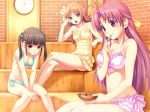  aoi_matsuri bikini game_cg green_eyes koutaro minazuki_izumi panties pink_hair suzukaze_hotaru swimsuit tropical_kiss twinkle underwear 