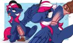 5:3 abdominal_bulge absurd_res ahegao blue_body dildo dildo_sitting equid equine fellatio female hasbro hi_res horse katoda looking_pleasured mammal my_little_pony mythological_creature mythological_equine mythology neck_bulge oral pegasus penetration penile pink_and_white_hair pony riding_dildo scankatze sex sex_toy solo tongue tongue_out wings x-ray_view x-ray_vision