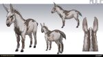 2026 absurd_res ambiguous_feral ambiguous_gender black_hooves black_lips black_nose brown_mane brown_markings brown_sclera butt colored company_name concept_art digital_drawing_(artwork) digital_media_(artwork) english_description english_text equid equine feral fur gradient_background grey_mane grey_tail hi_res highguard_(game) hooves horizontal_pupils hybrid light lighting lips long_ears mammal mane markings medium_tail mouth_closed mule multicolored_body multicolored_fur multicolored_mane multicolored_tail nicholas_patrick_kelana nude nude_ambiguous official_art orange_eyes pupils quadruped shaded short_mane simple_background solo standing tail text turnaround two_tone_mane unguligrade white_body white_fur white_mane