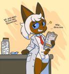  animal_crossing anthro balls blue_eyes blue_sclera bottomless brown_fur clothed clothing dialogue digital_media_(artwork) dirty_talk doctor erection featureless_hands feline fur girly grin hair hospital humanoid_penis imminent_sex implied_anal inside lab_coat looking_at_viewer lube male mammal multicolored_fur naughty_face necktie nintendo open_shirt partially_clothed penis percy_(teckworks) ponytail precum presenting presenting_penis smile solo standing talking_to_viewer teckworks thick_thighs two_tone_fur unprofessional_behavior video_games white_fur wide_hips 