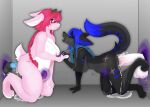 abdominal_bulge absurd_res all_fours anthro balls big_balls big_breasts big_penis blue_hair blue_penis bodily_fluids bovid braided_hair braided_ponytail breasts butt canid canine canis caprine cum cum_drip cum_in_ass cum_inside cum_on_penis cumshot dripping duo ejaculation fur genital_fluids genitals goat grey_body gynomorph gynomorph/gynomorph hair hand_holding hi_res horn huge_balls huge_penis hybrid intersex intersex/intersex kneeling knot knotted_penis lagomorph latelattes leporid long_hair mammal mechanical_arm mechanical_leg multicolored_body multicolored_fur mutual_penetration mutual_penile_penetration nipples non-euclidean_sex nude penis pink_body pink_hair pink_nipples pink_penis ponytail portal portal_sex rabbit scar sex sweat sweatdrop thea_(wolfrank1149) thinking_with_portals wolf
