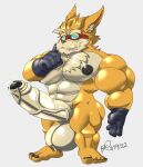 2022 5_fingers 5_toes abs anthro ball_tuft balls beard biceps big_balls big_ears big_muscles big_pecs big_penis black_clothing black_glans black_gloves black_handwear bodily_fluids broad_shoulders brown_nose chest_tuft clothing colored digital_drawing_(artwork) digital_media_(artwork) erection eyewear facial_hair feet fingers fur genital_fluids genitals glans gloves goggles handwear heimerdinger_(lol) hi_res huge_balls huge_muscles huge_pecs huge_penis hyper hyper_balls hyper_genitalia hyper_penis league_of_legends leaking_precum light_body light_fur looking_at_viewer male mostly_nude muscular muscular_arms muscular_thighs mustache pecs penis pointy_ears precum quads riot_games rxq shaded shortstack signature smile smiling_at_viewer snout solo tencent toes triceps tuft vein veiny_penis yellow_body yellow_fur yordle