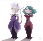  2018 alternate_universe clothed clothing demon duo eclipsa_butterfly horn humanoid hybrid meteora_butterfly missheinous monster namygaga not_furry princess queen royalty signature star_vs._the_forces_of_evil svtfoe young 