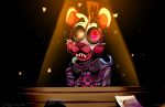  2018 absurd_res animatronic anthro bear digital_media_(artwork) five_nights_at_freddy&#039;s freddy_fazbear&#039;s_pizzeria_simulator glowing glowing_eyes hat hi_res machine male mammal molten_freddy_(fnaf) robot sideshow-spottus top_hat video_games 