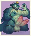 2_penises 3_toes 5_fingers anthro aquatic balls barazoku big_balls big_muscles big_penis black_sclera bracelet cellphone collar crocodilian cromco_gosling digital_media_(artwork) electronics erection eyewear facial_piercing feet fin fingers fish fujsan13 genitals glasses green_body green_eyes green_fin green_nipples hand_on_pec hi_res holding_object huge_balls huge_penis humanoid_genitalia humanoid_penis hybrid jewelry kneeling male multi_genitalia multi_penis muscular muscular_anthro muscular_male nintendo nipple_piercing nipples nose_piercing nose_ring nude nude_anthro nude_male pecs penis phone phone_camera piercing reptile ring_piercing scales scalie shark smartphone solo spiked_bracelet spiked_collar spikes tail the_legend_of_zelda toes triforce triforce_symbol wearing_glasses
