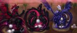 anus belly big_belly black_body black_claws black_paws black_scales claws crystal crystal_tail dragon egg european_mythology eyes_closed female feral firael gem genitals golden_markings green_anus green_vulva group group_oviposition group_pregnancy hi_res horn huge_belly hyper hyper_belly hyper_pregnancy lying markings markings_on_body membrane_(anatomy) membranous_wings multiple_pregnancies mythological_creature mythological_scalie mythology nest on_back oviposition pawpads paws pink_anus pink_eyes pink_vulva pregnant pregnant_female pregnant_feral purple_body purple_paws purple_scales red_belly red_markings scales scalie spread_legs spreading star_(marking) tail tail_anus trio vaginal_oviposition valdemar_fordragon vulva western_dragon white_claws wings yellow_horn yellow_paws