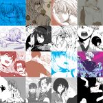  !? ... ._. ^^^ aged_down alternate_costume arm_rest arms_around_neck ben-day_dots blue_theme blush bob_cut chain chained character_name child choker closed_eyes collage commentary_request creature cuffs cup curly_hair curtained_hair desk dress eyes_in_shadow eyes_out_of_frame eyes_visible_through_hair fingernails forehead-to-forehead from_behind frown giggling glasses greyscale hair_over_eyes hand_on_another's_hand hands_on_another's_face happy happy_birthday happy_new_year haruka_(tactics) head_out_of_frame headband heads_together heart hetero hickey highres hug ichinomiya_kantarou imminent_kiss imperial_japanese_army inverted_bob jaggy_lines japanese_clothes kimono kiss laughing lineart long_hair looking_at_another military_uniform minamoto_raikou monochrome multiple_boys multiple_girls muu-chan oekaki open_mouth out_of_frame pen red_eyes rosalie_(tactics) sailor_collar sailor_shirt sakata_kimishige scar scar_on_chest screentones sepia serious shackles shirt short_hair sitting spoken_ellipsis spot_color sweatdrop tactics tea teeth wariza worried yaoi youko_(tactics) yuki_(hello_idiot) yunomi 