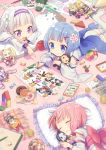  apple beatrice_(re:zero) blue_eyes blue_hair blush character_doll child closed_eyes closed_mouth crayon detached_sleeves doughnut elf emilia_(re:zero) flower food food_on_face frederica_baumann frilled_pillow frills from_above fruit garfiel_tinsel hair_flower hair_ornament hairband holding japanese_clothes kimono kimono_skirt long_sleeves lying multiple_girls natsuki_subaru obi on_floor on_side on_stomach otto_suewen paper paper_balloon parted_lips pencil petelgeuse_romaneeconti petra_leyte pillow pink_hair pointy_ears puck_(re:zero) purple_eyes ram_(re:zero) re:zero_kara_hajimeru_isekai_seikatsu rem_(re:zero) roswaal_l._mathers sash shake_sawa short_hair silver_hair sketchbook sleeping smile stuffed_animal stuffed_cat stuffed_toy thighhighs white_legwear wrapped_candy x_hair_ornament younger 