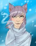  2017 animal_humanoid cat cat_humanoid feline female human humanoid jaci_kirah keisha_makainn mammal scarf snow winter 