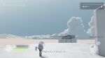  1girl absurdres black_pants boots cannon cloud coat commentary_request from_behind highres kani_etizen03 long_hair original pants plain sky solo standing sunlight user_interface weapon white_coat white_hair wide_shot 