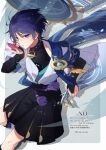  1boy animal_print aqua_gem arm_at_side armor bird_print bishounen black_bodysuit black_bow black_bridal_gauntlets black_shorts blue_cape blue_hat blue_jingasa blue_kimono blue_sleeves blunt_ends bodysuit bow bridal_gauntlets bright_pupils cape clenched_hand commentary covered_collarbone drop_shadow feathers furisode gem genshin_impact gold gold_ring hakama hakama_shorts hand_up hat holding_sleeve japanese_armor japanese_clothes jingasa juban kimono kinatsu_k kote kurokote layered_sleeves looking_at_viewer male_focus mandala middle_ring open_clothes open_hand open_kimono open_mouth origami paper_crane pleated_shorts pom_pom_(clothes) purple_eyes purple_hair purple_rope rope scaramouche_(genshin_impact) short_sleeves shorts shoulder_peek side_cape solo tassel tsurime turtleneck turtleneck_bodysuit twitter_username untranslatable_commentary unworn_hat unworn_headwear vision_(genshin_impact) wanderer_(genshin_impact) watermark white_kimono white_pupils white_sleeves white_trim wispy_bangs wolf_cut yellow_feathers 