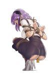  anal anal_object_insertion arms_behind_back ass ball_gag bdsm black_hairband black_skirt blue_eyes bondage bound bound_wrists breasts brown_legwear dagashi_kashi drooling frilled_sleeves frills from_behind full_body gag gagged hairband high-waist_skirt high_heels highres long_skirt looking_back medium_breasts object_insertion pantyhose pantylines purple_hair reptileye rope saliva shibari shibari_over_clothes shidare_hotaru shirt short_hair short_sleeves sidelocks simple_background skirt solo squatting tiptoes torn_clothes torn_legwear torn_skirt tsurime white_background white_footwear white_shirt 