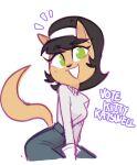 /co/ 2026 4chan accessory anthro bar_emanata big_breasts big_eyes big_iris black_eyebrows black_hair black_nose blue_bottomwear blue_clothing blue_pants bottomwear breasts character_name clothing curved_eyebrows curved_tail dark_hair dbaru digital_drawing_(artwork) digital_media_(artwork) domestic_cat emanata english_text eyebrow_through_hair eyebrows eyelashes felid feline felis female fur glistening glistening_eyes gloves green_eyes hair hair_accessory hairband handwear head_turned iris kitty_katswell light_body light_fur long_eyelashes looking_at_viewer mammal medium_hair monotone_body monotone_fur monotone_hair monotone_tail ms._co_(4chan) multicolored_text nickelodeon no_pupils open_mouth open_smile pants pointy_ears portrait pose prick_ears simple_background smile smiling_at_viewer solo sweater t.u.f.f._puppy tail tan_body tan_ears tan_fur tan_inner_ear tan_tail text thin_eyebrows three-quarter_portrait three-quarter_view topwear translucent translucent_hair turtleneck two_tone_text white_background white_clothing white_gloves white_hairband white_handwear white_sclera white_sweater white_topwear