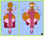 4_fingers aliasing anthro armwear artist_logo artist_name bar_emanata beaver beaver_(beaver_and_steve) beaver_and_steve big_butt bracelet brown_body brown_fur bubble_butt buckteeth butt butt_expansion choker clothed clothing comic crossdressing curvy_figure digital_media_(artwork) dress elbow_gloves emanata expansion eyelashes femboy fingers flash_emanata footwear fur gloves hand_on_hip handwear head_tuft hi_res high_heels huge_butt hyper hyper_butt jewelry legwear logo looking_at_own_butt male mammal necklace onomatopoeia pelvic_curtain rodent shoes signature small_waist solo sound_effects teeth text thatdawgmurray thick_thighs thigh_highs tuft wasp_waist wide_hips