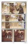 5_panel_comic absurd_res anthro big_butt biped black_text blake_harper_(thepurp) brown_body brown_eyes brown_fur butt canid canine canis casual_nudity cervine claws comic deer dialogue digital_media_(artwork) dobermann domestic_dog english_text feet fingers finn_(thepurp) fur genitals green_eyes group hair hi_res humanoid_genitalia humanoid_hands humanoid_penis lagomorph leporid locker locker_room looking_at_another looking_at_mirror looking_at_object luca_(thepurp) male mammal mirror muscular muscular_male nipples nude nude_anthro nude_male open_mouth pawpads pecs penis pinscher rabbit shocked sika_deer social_nudity speech_bubble talking_to_another teeth text thepurp trio waving_hand white_body white_fur