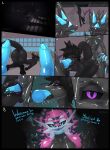 8_panel_comic absurd_res anal anthro anus aquatic assimilation avali balls black_body black_latex black_sclera blue_eyes bodily_fluids butt comic comic_panel cum dazed drone eyeless fish genital_fluids genitals group gynomorph gynomorph/male hi_res humanoid_genitalia humanoid_penis hybrid_genitalia hybrid_penis intersex intersex/male knot knotted_humanoid_penis knotted_penis latex latex_creature lavali liquid_latex living_latex male male/male naala_(yporolsya) nude oral penis precum purple_eyes shark star_symbol transformation transformation_sequence transformation_through_sex trio yporolsya