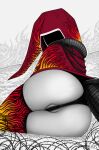 black_clothing black_panties black_underwear butt butt_focus cloak clothing cybernetic_limb cybernetic_tail cybernetics cyborg digital_drawing_(artwork) digital_media_(artwork) female fire flame_pattern genitals hi_res hidden_face hood humanoid legwear ltstry machine mask mechanical_tail panties pattern_clothing presenting presenting_hindquarters rear_view red_cloak red_clothing signature solo tail thigh_highs tube underwear vulva warhammer_(franchise) warhammer_40000 wire