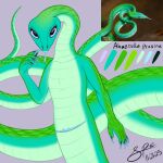 1:1 2025 2_clitorises 5_fingers anatomically_correct anatomically_correct_genitalia animal_clitoris animal_genitalia anthro apode asian_vine_snake big_tail blue_tongue claws clitoris cloaca color_swatch colubrid countershade_scales countershading dated digital_drawing_(artwork) digital_media_(artwork) draconcopode erect_clitoris eyelashes featureless_chest female female_anthro finger_claws fingers flat_chested flat_colors forked_tongue front_view genitals green_body green_scales hemiclitores hi_res horizontal_cloaca humanoid_hands legless long_claws long_neck long_tail looking_at_viewer markings multi_clitoris multi_genitalia multicolored_body multicolored_scales naga nude nude_anthro nude_female procreate_(artwork) pupils purple_eyes reference_image reptile scale_markings scales scalie serpentine signature snake snake_naga solo spe species_name tail tapering_clitoris tapering_tail teal_body teal_clitoris teal_cloaca teal_scales text thick_tail tongue tongue_out unusual_pupils ventral_scales
