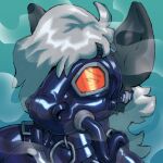 1:1 a_guy_somewhere anthro bdsm bdsm_outfit black_latex blue_background clothing collar equid equine gas gas_mask grey_body hair headshot_portrait horse latex latex_clothing latex_mask latex_skinsuit lidded_eyes male male_anthro mammal mane mane_hair mask portrait simple_background skinsuit smoke solo steam tight_clothing wearing_mask