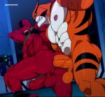 4_arms 4_eyes abs alien anal anal_penetration anthro appoplexian balls ben_10 big_penis buranko butt cartoon_network duo erection felid genitals glans huge_penis humanoid male male/male mammal manny_armstrong multi_arm multi_eye multi_limb muscular muscular_anthro muscular_humanoid muscular_male nipples orange_body pecs penetration penile penile_penetration penis penis_in_ass rath_(ben_10) red_body red_skin sex striped_body stripes tetramand vein veiny_penis