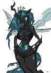  anthro anthrofied arthropod black_body breasts changeling female friendship_is_magic hair hi_res insect insect_wings long_hair mirapony my_little_pony nipples nude pussy queen queen_chrysalis_(mlp) royalty solo tongue tongue_out wide_hips wings 