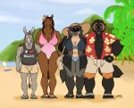  &lt;3 2017 arm_around_waist arm_hair beach beard belly big_breasts big_hat bikini black_fur breasts brown_fur carla_raymond cleavage clothed clothing cloud countershading detailed_background donkey equine eyes_closed eyewear facial_hair female flip_flops flower flower_in_hair fur glasses green_eyes grey_fur grey_hair hair hairy hand_on_hip hand_on_shoulder hat hawaiian_shirt horse leg_hair long_hair lucas_raymond male mammal midriff mountain mouth_closed multicolored_hair muscular mustelid navel orange_fur overweight palm_tree plant red_eyes rine ring robert_hayes rosanne_hayes sand seaside shirt shorts signature size_difference sky slightly_chubby smile snoopjay2 sunglasses swimsuit tank_top teeth thick_thighs translucent transparent_clothing tree two_tone_hair umbrella watch water wedding_band wolverine 