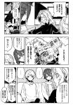  album_(object) alisa_(girls_und_panzer) alternate_costume anger_vein cola comic darjeeling expressionless girls_und_panzer greyscale highres indoors kay_(girls_und_panzer) kofunami_nana long_hair monochrome multiple_girls naomi_(girls_und_panzer) nishizumi_maho partially_translated short_hair sweater translation_request 