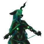  2016 alpha_channel anthro anthrofied areola bedroom_eyes big_breasts bikini breasts changeling clothing fangs female friendship_is_magic green_eyes green_hair hair half-closed_eyes hi_res horn kronilix long_hair looking_at_viewer my_little_pony navel nipples open_mouth queen_chrysalis_(mlp) seductive simple_background sling_bikini solo swimsuit tongue transparent_background voluptuous wide_hips 