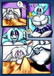  2018 absurd_res anthro bed big_breasts breasts bulge canine clothed clothing dracovix duo erection erection_under_clothes eyeshadow eyewear female fur glasses hair hi_res hourglass_figure huge_breasts larger_female lying makeup male male/female mammal nintendo nipple_bulge on_back pillow pok&eacute;mon pok&eacute;mon_(species) purple_sclera saliant shaze size_difference smaller_male smile tenting thick_thighs video_games voluptuous wide_hips yukiko_matsumori 