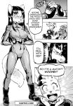  &lt;3 anthro breasts canine clothed clothing comic daigaijin dialogue english_text female fingerless_gloves fox furryfight_chronicles gloves kalita_(furryfight_chronicles) lagomorph mammal muko rabbit text tongue tongue_out 