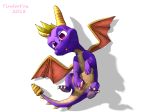  2018 animal_genitalia anus barefoot butt claws cute dragon feral genital_slit hi_res horn looking_at_viewer lying male masturbation nude on_back open_mouth penis pink_penis presenting presenting_anus presenting_hindquarters purple_eyes purple_skin scalie sharp_claws slit smile solo spread_legs spreading spyro spyro_the_dragon tapering_penis tinderfox toe_claws tongue video_games watermark western_dragon wings 