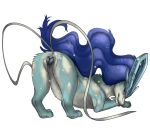  2019 aliena-cordis animal_genitalia animal_pussy anthro anus butt canine canine_pussy digital_media_(artwork) female fur legendary_pok&eacute;mon looking_at_viewer mammal nintendo nude pawpads pok&eacute;mon pok&eacute;mon_(species) pussy simple_background smile solo suicune video_games 