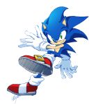  anthro clothing footwear gloves hal_(pixiv) hedgehog male mammal signature simple_background solo sonic_(series) sonic_the_hedgehog video_games 