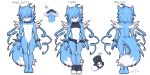  bangs blue_fur bracelet canine clothed clothing collar emo fluffy fur girly hair jewelry long_hair long_tail looking_at_viewer male mammal rubber shade_the_wolf skimpy soina solo spandex tight_clothing white_fur wings wolf yellow_eyes 