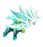  anthro boots clothing footwear gloves hal_(pixiv) hedgehog male mammal signature silver_the_hedgehog simple_background solo sonic_(series) video_games 