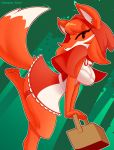  anthro basket big_breasts breasts canine cleavage clothed clothing female fox hair hood little_red_riding_hood little_red_riding_hood_(copyright) mammal shannon_(whygena) simple_background skirt solo standing whygena 