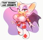  2018 absurd_res arcticorange bat big_breasts breasts cleavage clothed clothing english_text female gloves green_eyes hair hi_res huge_breasts looking_at_viewer mammal membranous_wings nurse nurse_uniform rouge_the_bat simple_background solo sonic_(series) speech_bubble text uniform white_hair wings 