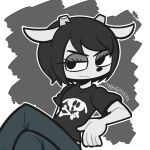  black_hair caprine clothed clothing female frown fur grey_fur hair mammal parappa_the_rapper rammy seraphic sheep um_jammer_lammy video_games 