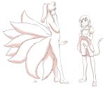  2015 age_difference animal_humanoid aogami balls clothed clothing clothing_lift crossdressing erection fox_humanoid girly humanoid imp legwear male male/male monochrome nude panties penis simple_background size_difference skirt skirt_lift smile thigh_highs underwear white_background young 