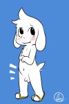  asriel_dreemurr balls blush caprine contimplatininspiratio cub digital_media_(artwork) goat male mammal mostly_nude nude penis slippers uncut undertale video_games young 