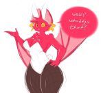 2016 anthro averyshadydolphin bat bat_wings big_breasts big_ears breasts bunny_costume chest_tuft clothed clothing costume digital_media_(artwork) english_text female fishnet fur hair hand_on_hip lingerie looking_at_viewer mammal membranous_wings orange_eyes pink_fur pink_hair simple_background solo speech_bubble teddy_(clothing) text thick_thighs tuft vixie_(averyshadydolphin) voluptuous white_background wide_hips wings yellow_sclera 