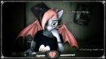  3d_(artwork) anthro ask_blog ask_me_anything ask_tumblr bat_pony bat_wings bed bedroom bicolor_hair closet clothed clothing computer desk digital_media_(artwork) emo eyeliner fan_character fangs friendship_is_magic goth hair keyboard looking_at_viewer makeup male membranous_wings mousepad my_little_pony piercing pink_hair poster shirt t-shirt tristan_sev tumblr webcam willitfit wings 