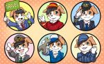  anthro bellhop black_hair business_suit canine clothing coronta_(tenshoku_safari) dog fur hair holding_object looking_at_viewer male mammal maruyama_(artist) multicolored_fur official_art one_eye_closed open_mouth orange_fur plumber pointing police salute smile suit tenshoku_safari tools two_tone_fur white_fur wink wrench 