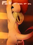  anthro balls bedroom_eyes butt girly half-closed_eyes male nintendo pinup plantpenetrator pok&eacute;mon pok&eacute;mon_(species) pose scrafty seductive solo tongue tongue_out video_games 